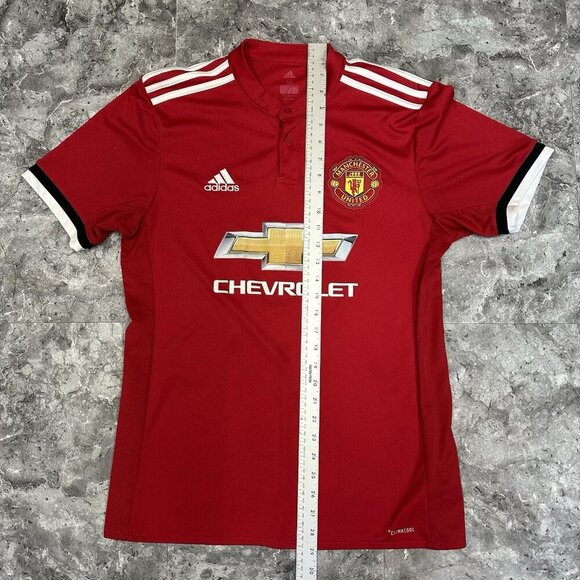 Manchester United Football Jersey Home Shirt 2017/2018 size M Jones #4 Red - Picture 5 of 5
